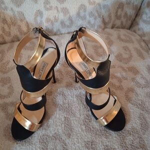 Jimmy Choo Besso Mixed Sandals, Heels